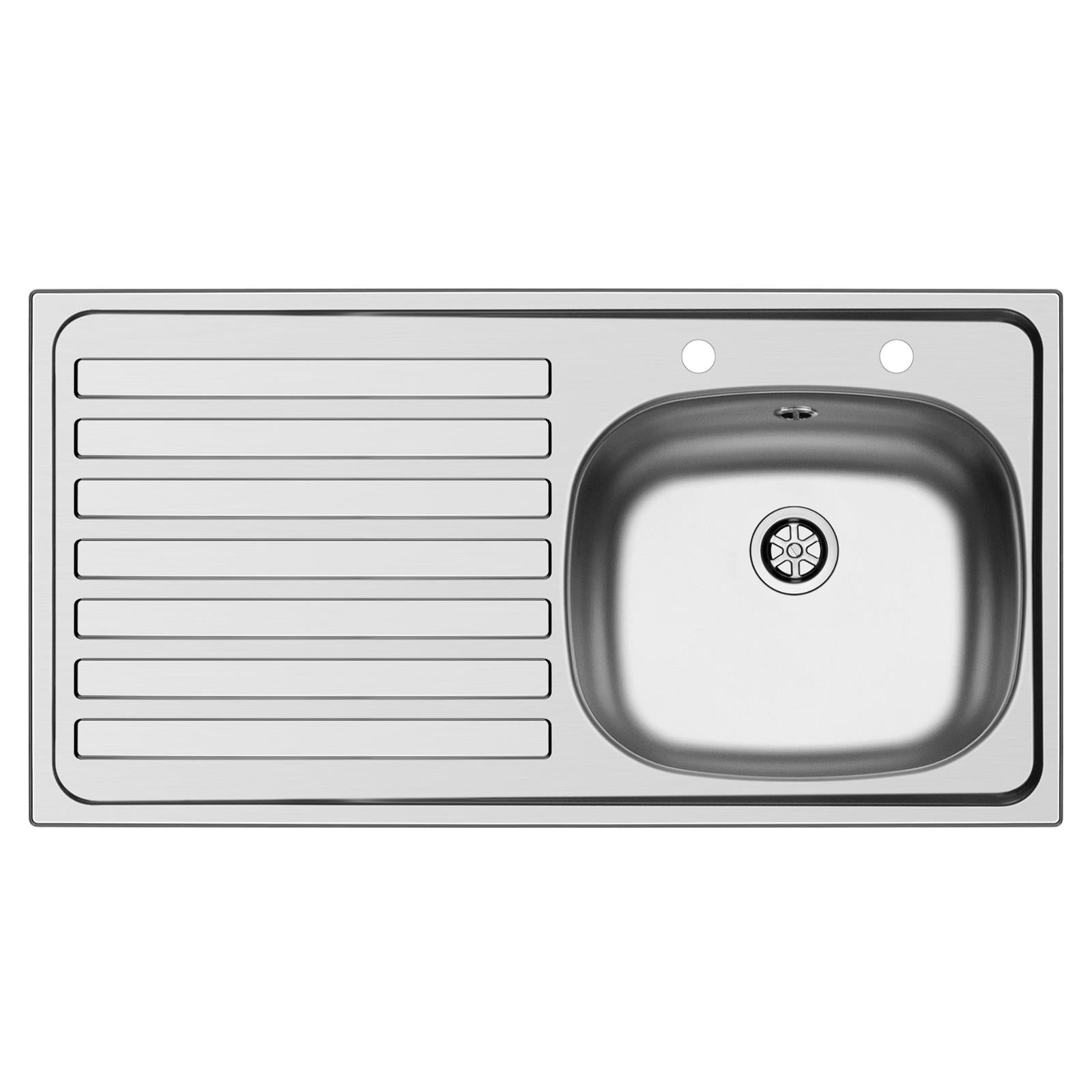 Liquida LQ940LSS 1.0 Bowl LH Drainer Stainless Steel Kitchen Sink 940 x 490mm