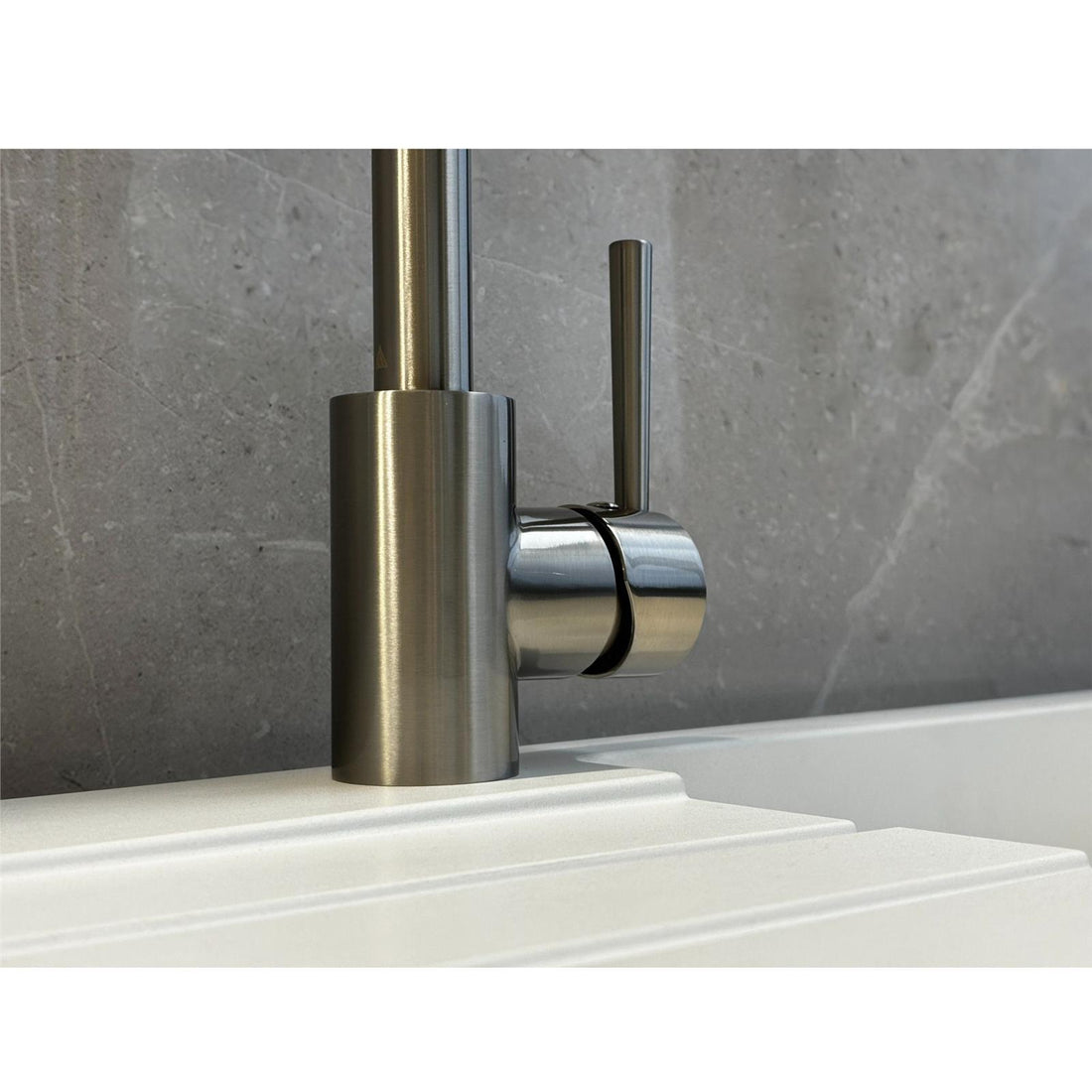 Liquida LS04BN Monobloc Swan Neck Brushed Nickel Kitchen Tap - GRADED