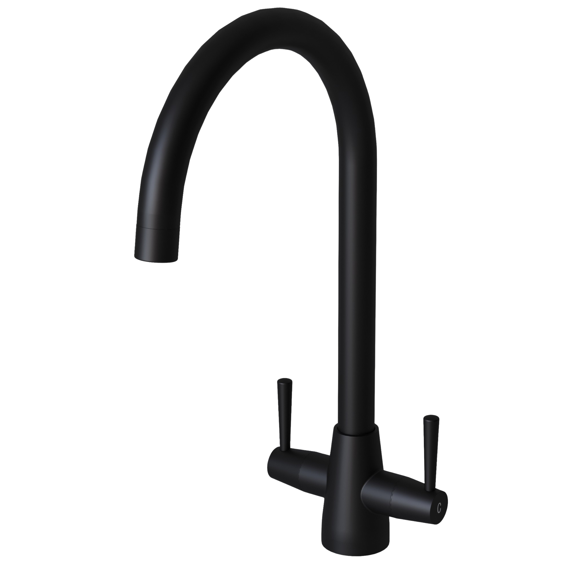 Liquida CMP15BL 1.5 Bowl Reversible Black Kitchen Sink And LU408MB Mixer Tap