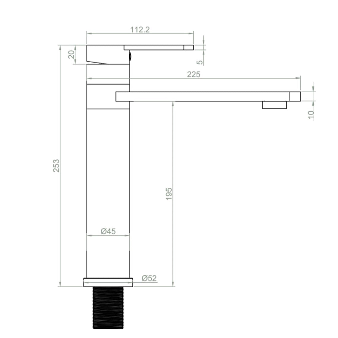 Liquida LX390BL Single Lever Pillar Style Swivel Spout Black Kitchen Tap