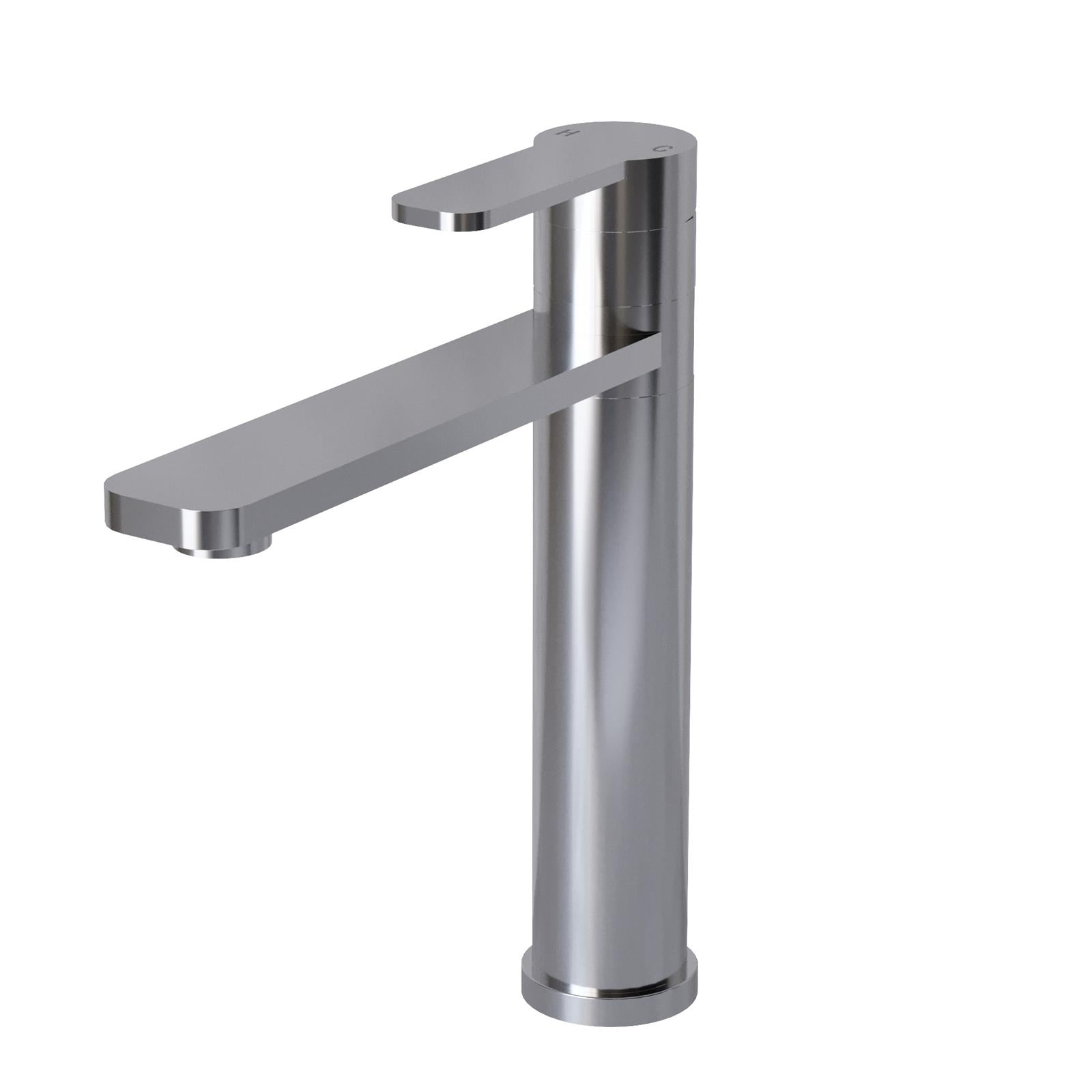 Liquida LX388CH Single Lever Pillar Style Swivel Spout Kitchen Tap In Chrome