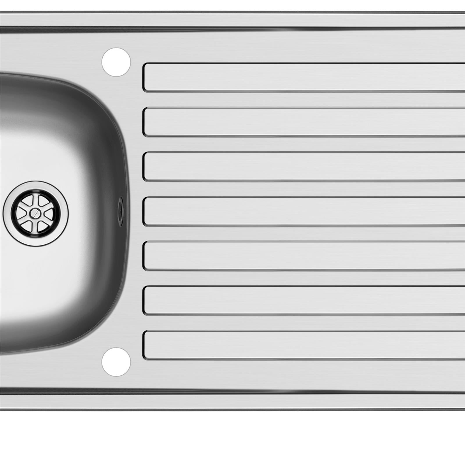 Liquida LQ910SS 1.0 Bowl Reversible Stainless Steel Kitchen Sink 940 x 490mm