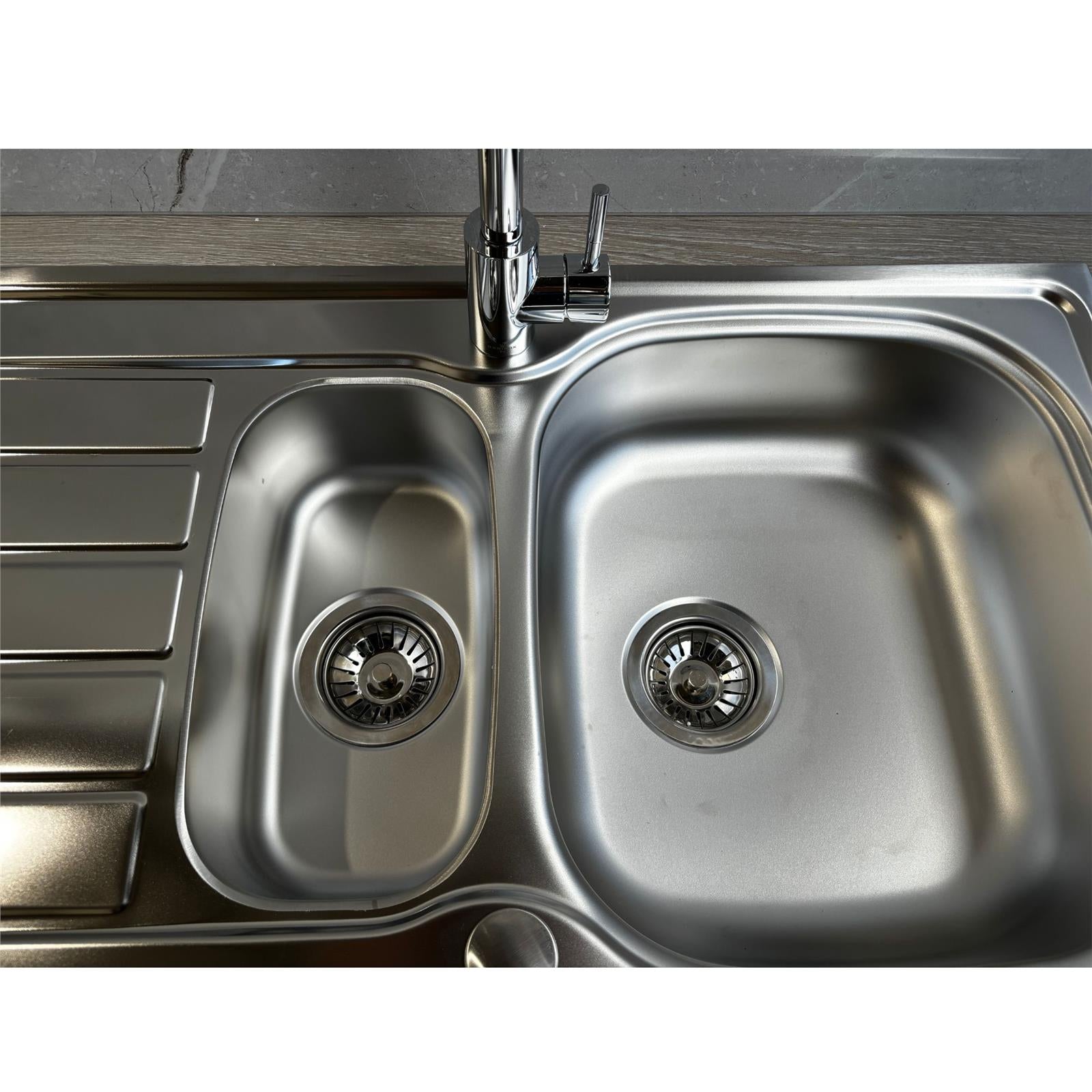 Liquida NR150SS 1.5 Bowl Reversible Inset Stainless Steel Kitchen Sink