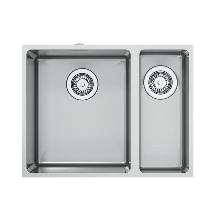 Liquida ON15RH 1.5 Bowl Inset/Undermount Stainless Steel Kitchen Sink And Waste