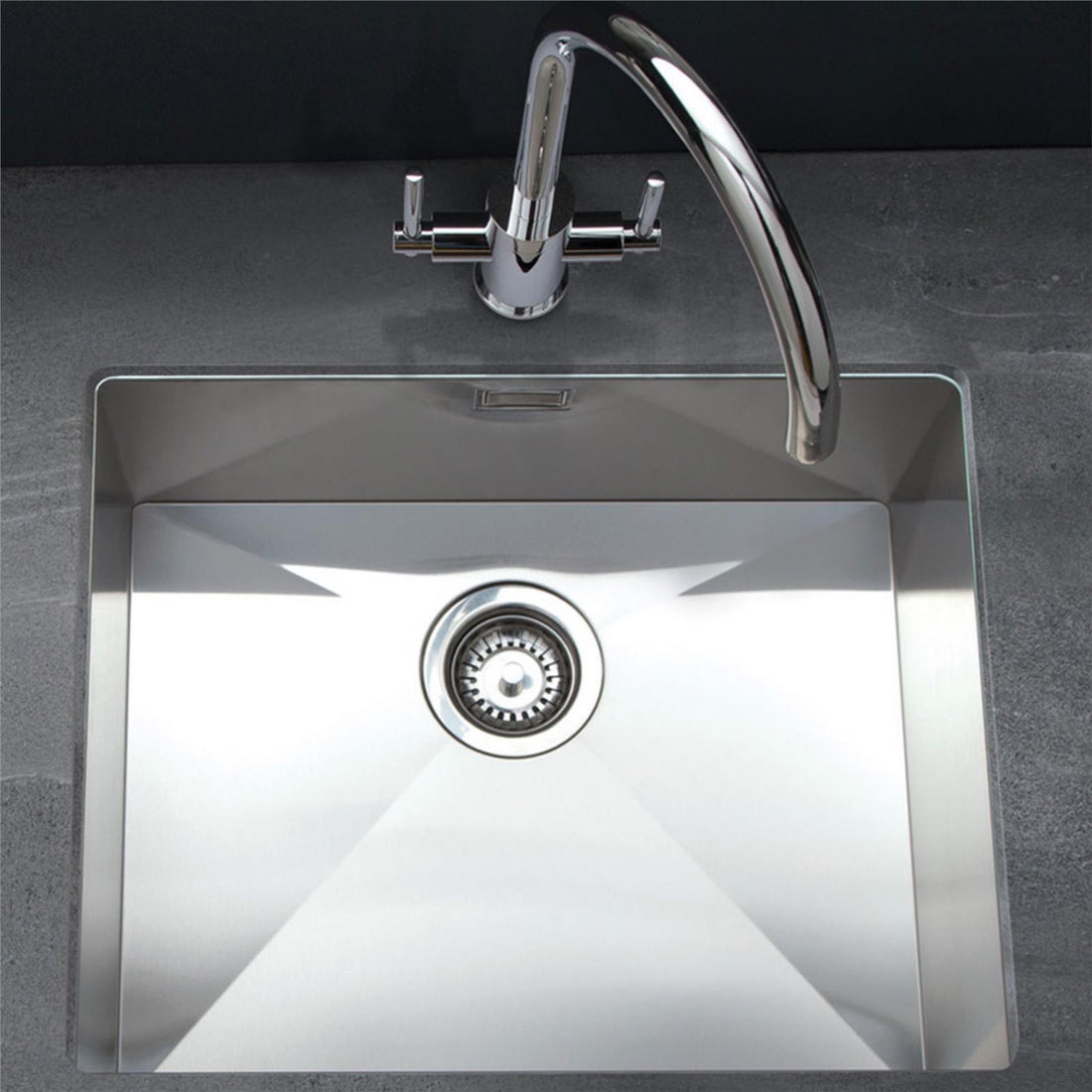 Liquida ON4050 1.0 Bowl Inset/Undermount Stainless Steel Kitchen Sink And Waste
