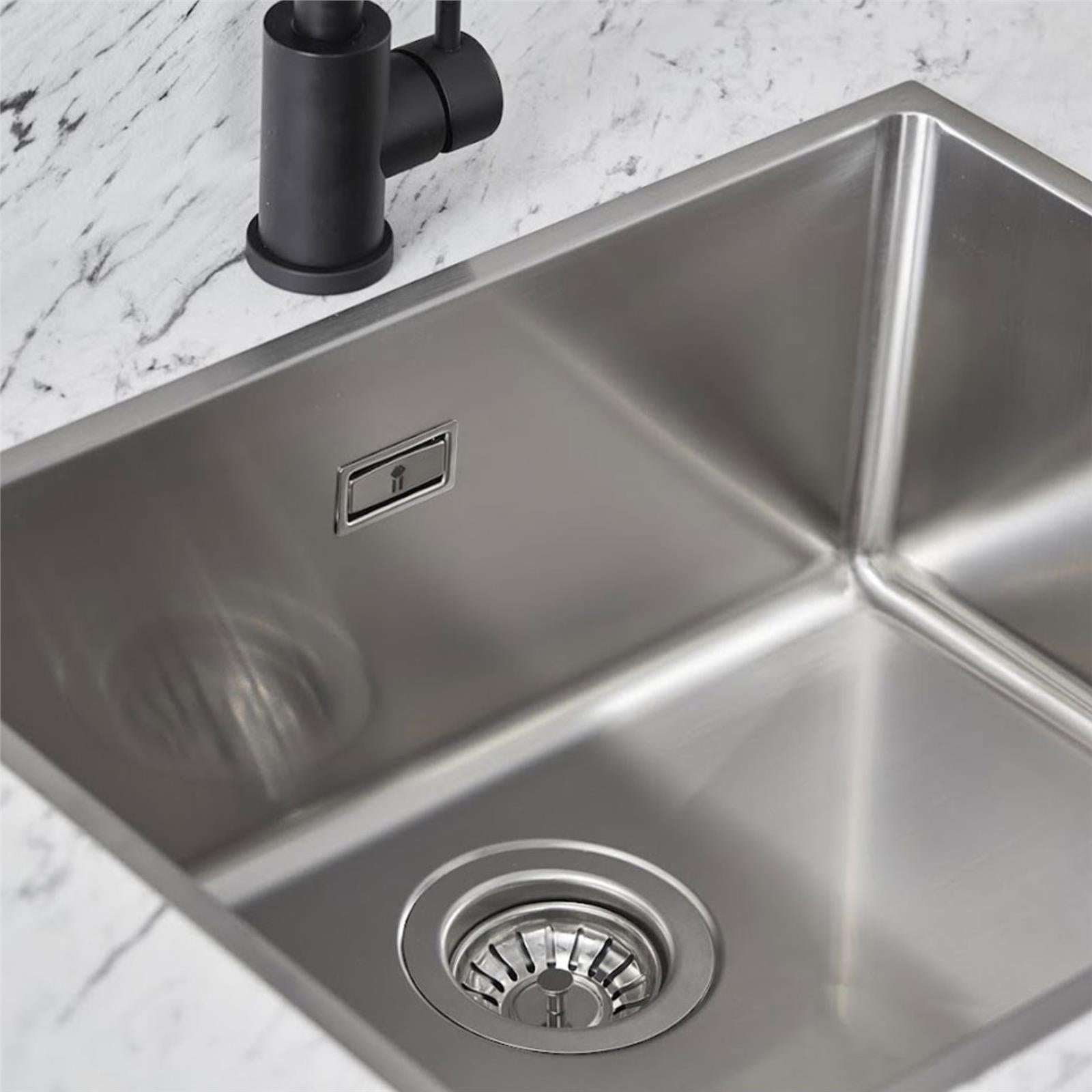 Liquida ON4050 1.0 Bowl Inset/Undermount Stainless Steel Kitchen Sink And Waste