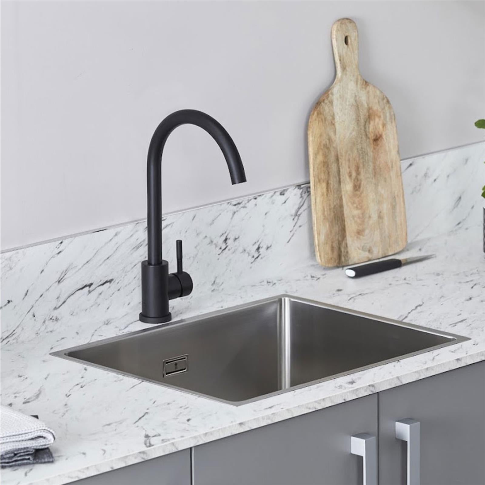 Liquida ON4050 1.0 Bowl Inset/Undermount Stainless Steel Kitchen Sink And Waste