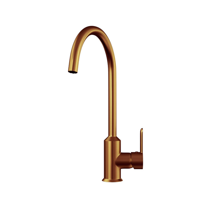 Liquida ENT20CP Brushed Copper PVD Single Lever Swivel Spout Kitchen Mixer Tap