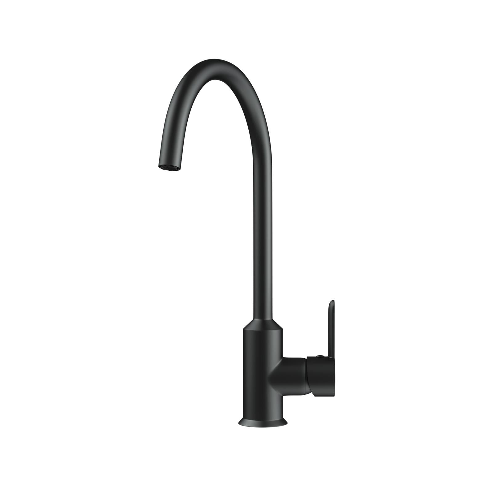 Liquida ENT23MB Matt Black PVD Single Lever Swivel Spout Kitchen Mixer Tap