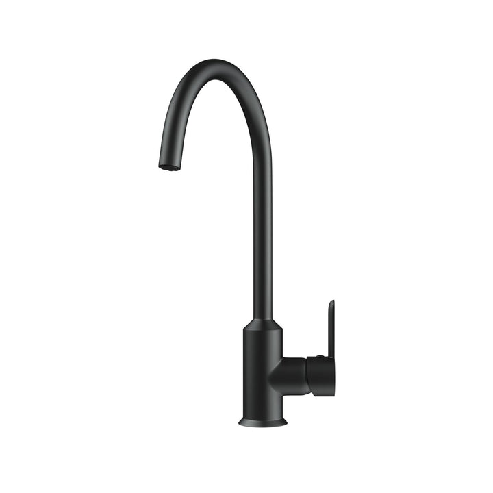 Liquida ENT23MB Matt Black PVD Single Lever Swivel Spout Kitchen Mixer Tap