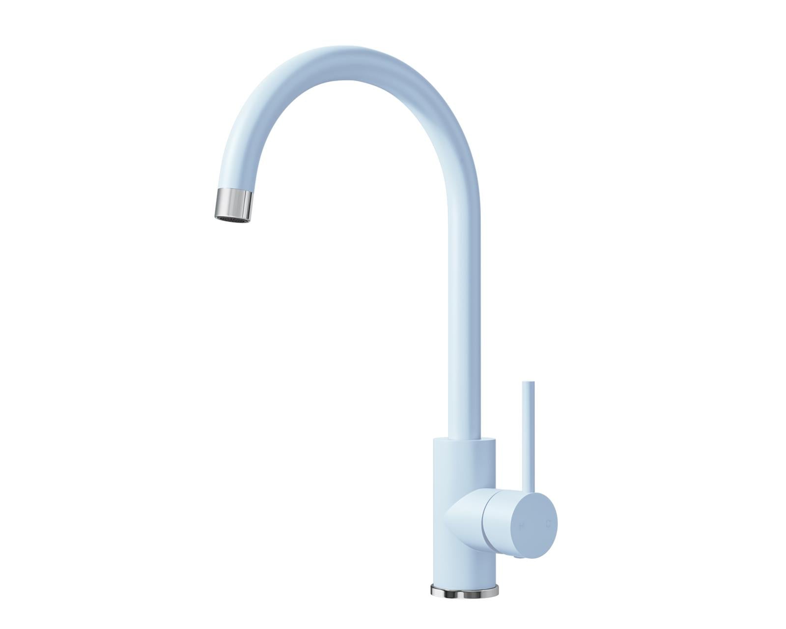 Liquida PR80BC Single Lever Swivel Spout Blue & Chrome Kitchen Mixer Tap