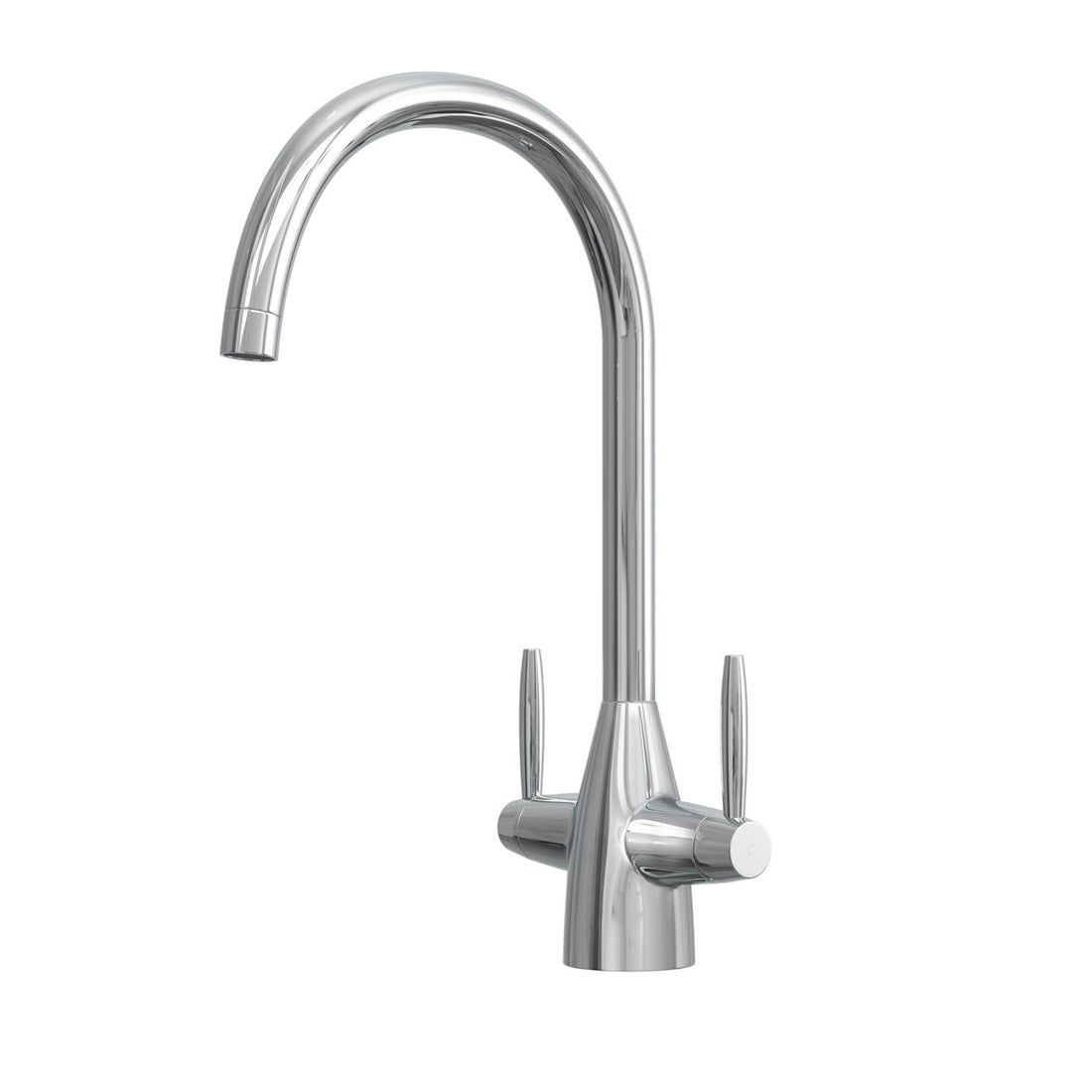 Liquida AST83CH Chrome Dual Lever Swivel Spout Kitchen Mixer Tap