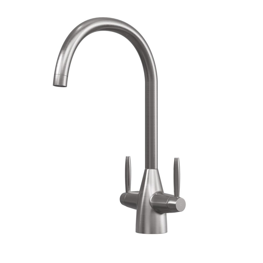 Liquida AST84PT Brushed Pewter Dual Lever Swivel Spout Kitchen Mixer Tap