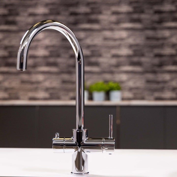 Liquida CY311CH 3-in-1 Chrome Single Lever Instant Boiling Water Kitchen Tap