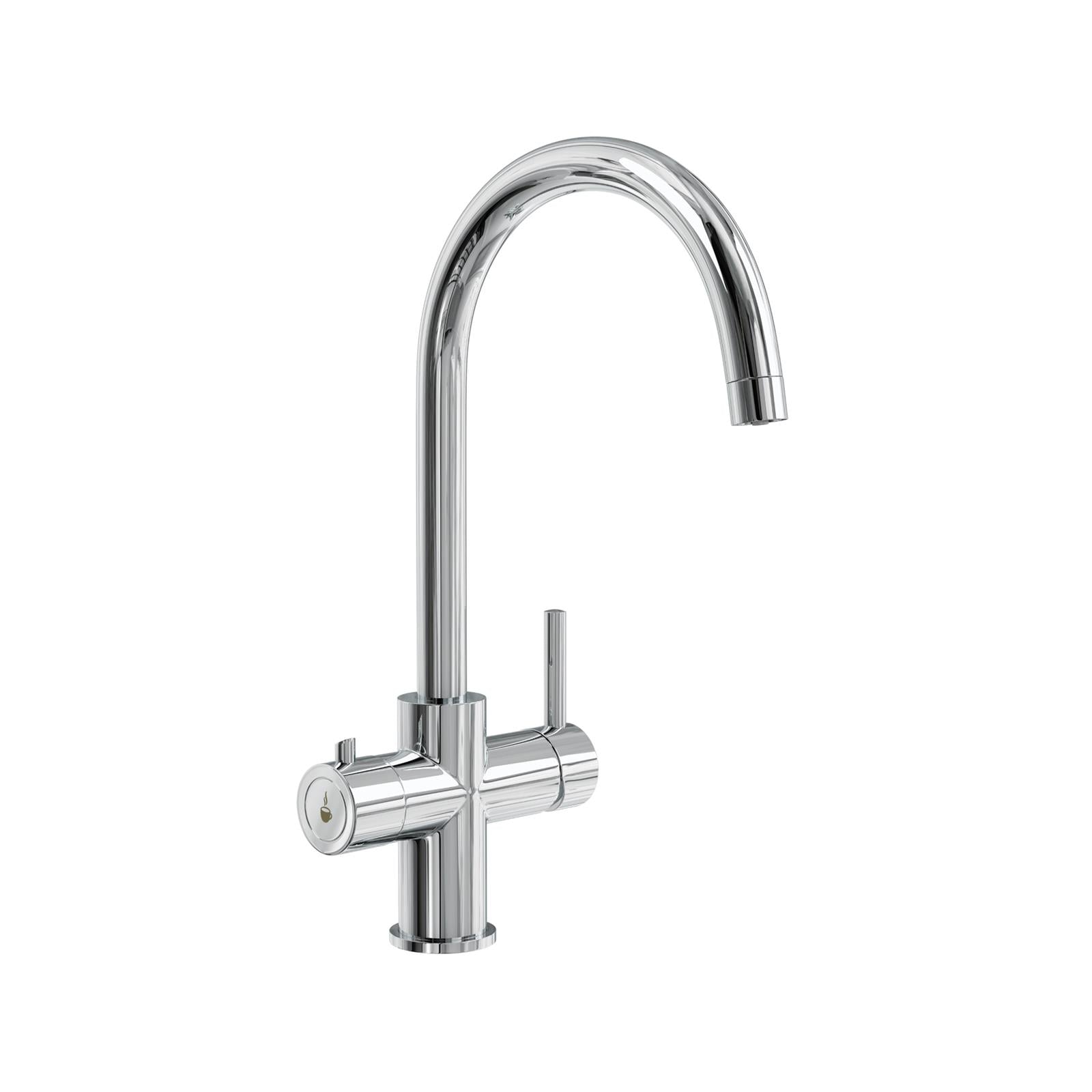 Liquida CY311CH 3-in-1 Chrome Single Lever Instant Boiling Water Kitchen Tap