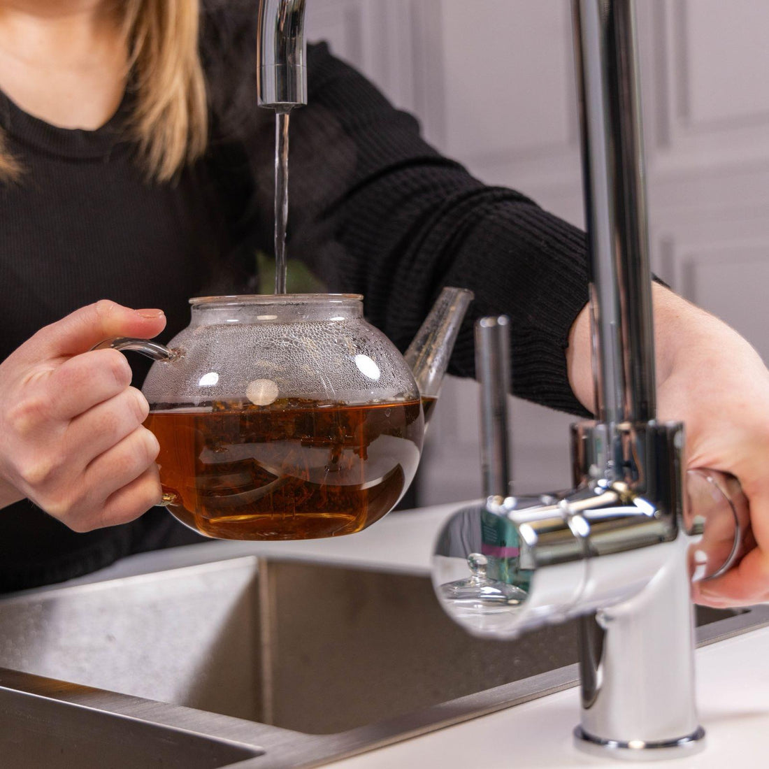 Liquida CY311CH 3-in-1 Chrome Single Lever Instant Boiling Water Kitchen Tap