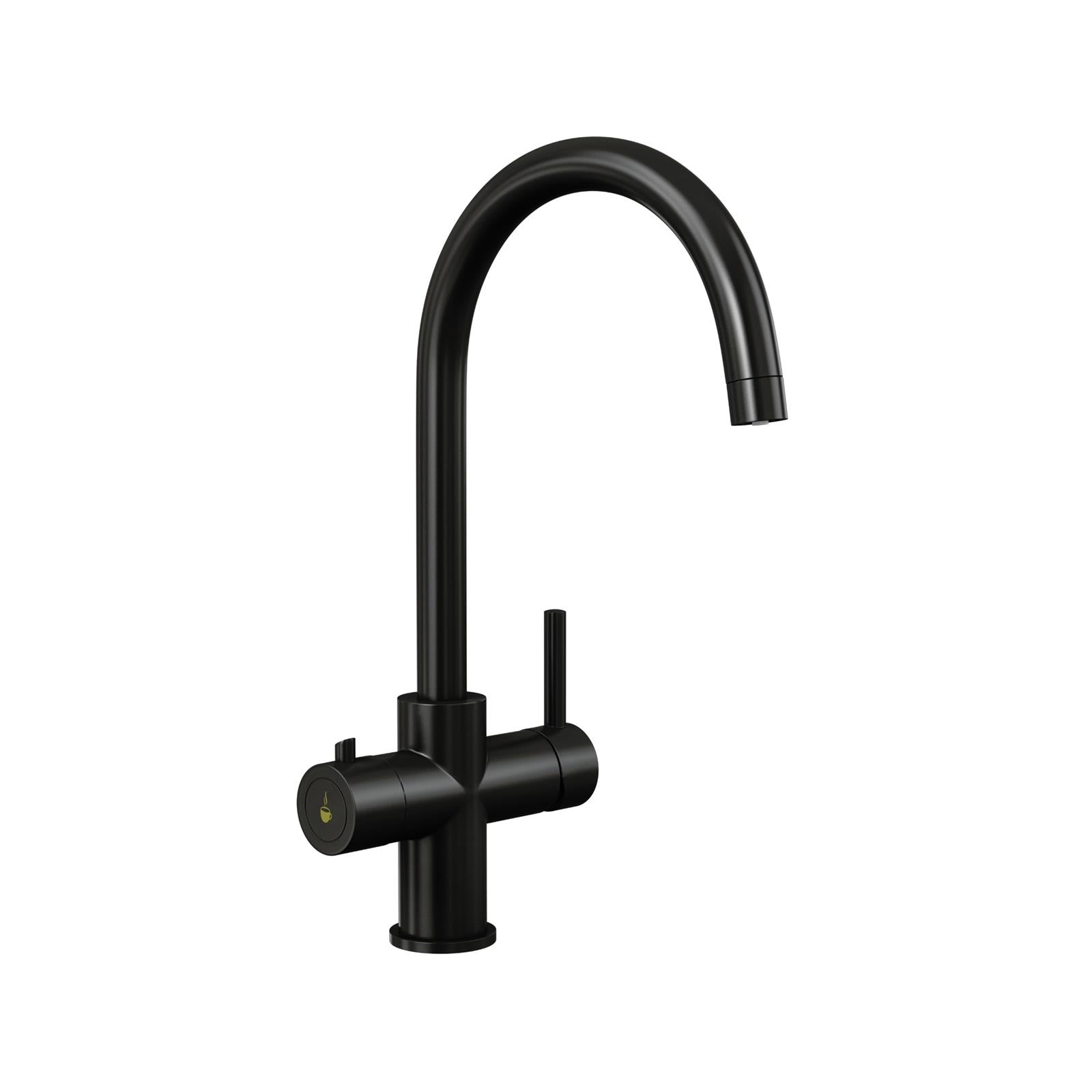 Liquida CY311MB 3-in-1 Matt Black Single Lever Instant Boiling Water Kitchen Tap
