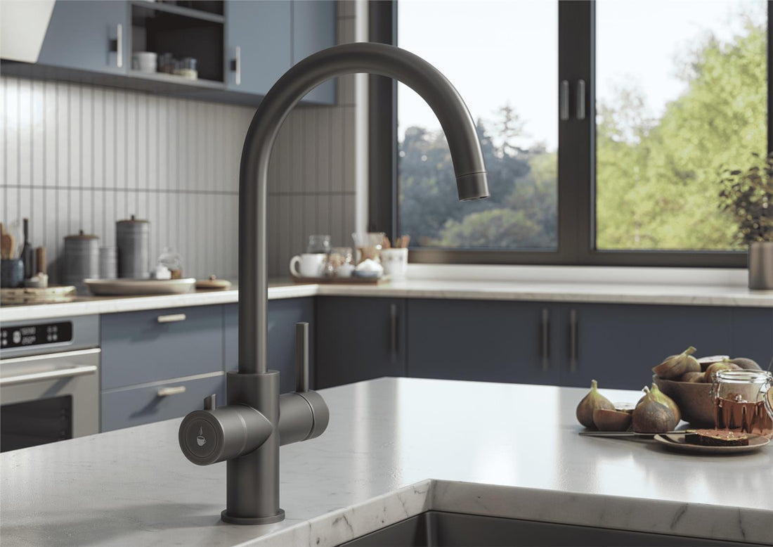 Liquida CY311GM 3-in-1 Gun Metal Grey Instant Boiling Water Kitchen Tap
