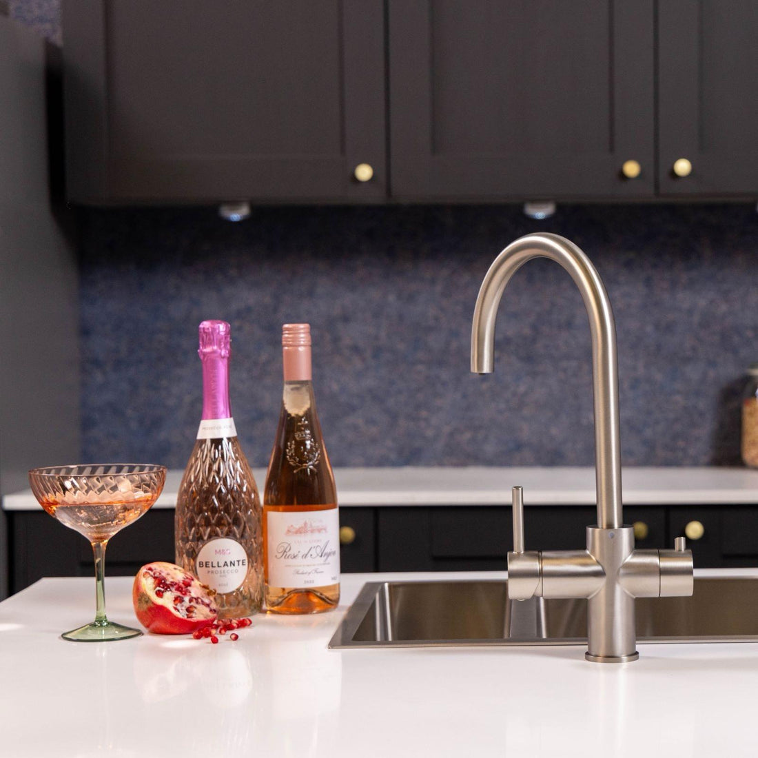 Liquida CY311BS 3-in-1 Brushed Steel Instant Boiling Water Kitchen Tap