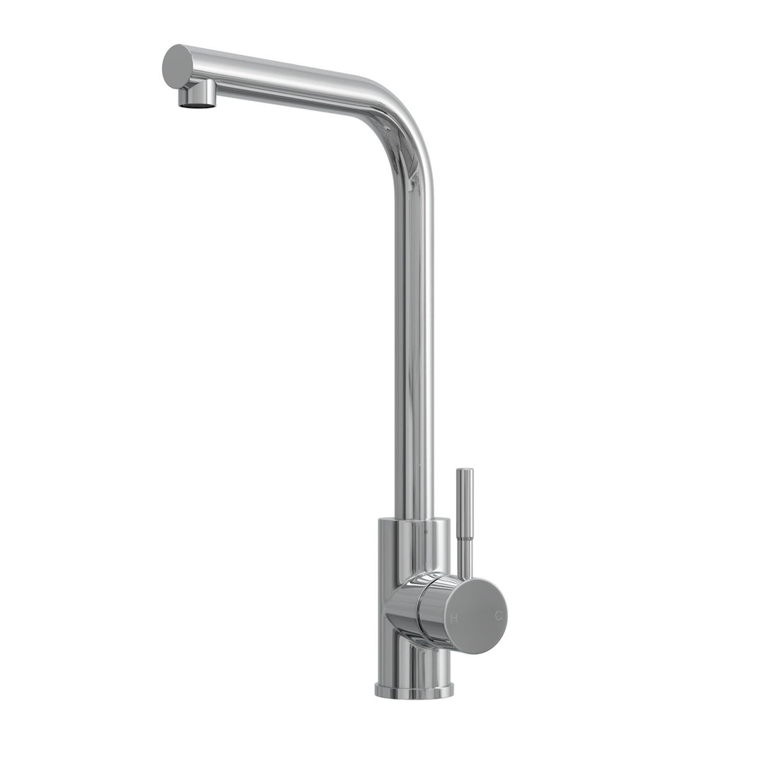 Liquida VT76CH Chrome Single Lever L Neck Swivel Spout Kitchen Mixer Tap