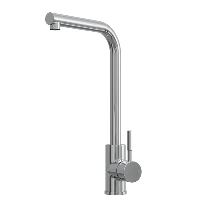 Liquida VT76CH Chrome Single Lever L Neck Swivel Spout Kitchen Mixer Tap