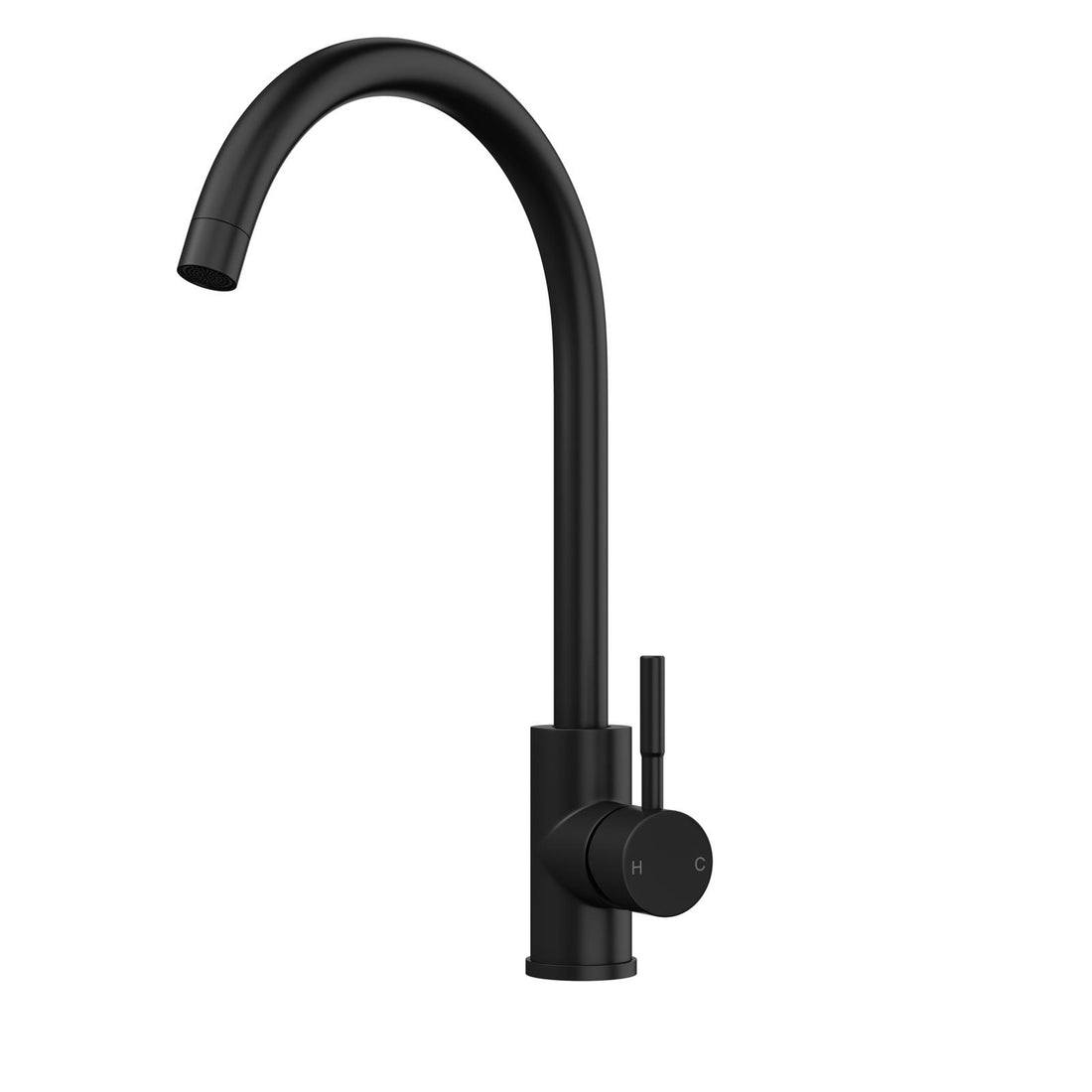 Liquida VT01MB Matt Black Single Lever Swivel Spout Kitchen Mixer Tap