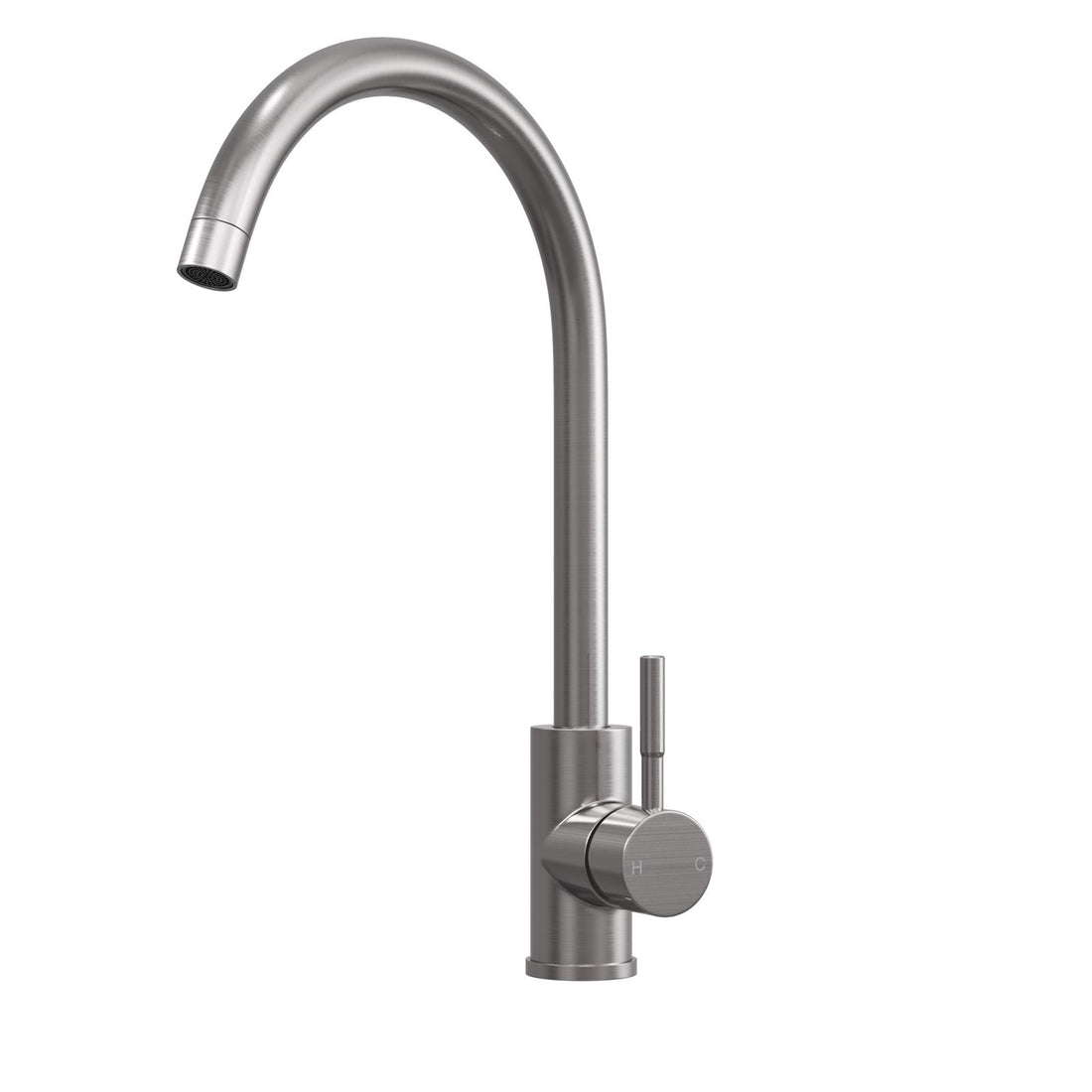 Liquida VT04BS Brushed Steel Single Lever Swivel Spout Kitchen Mixer Tap