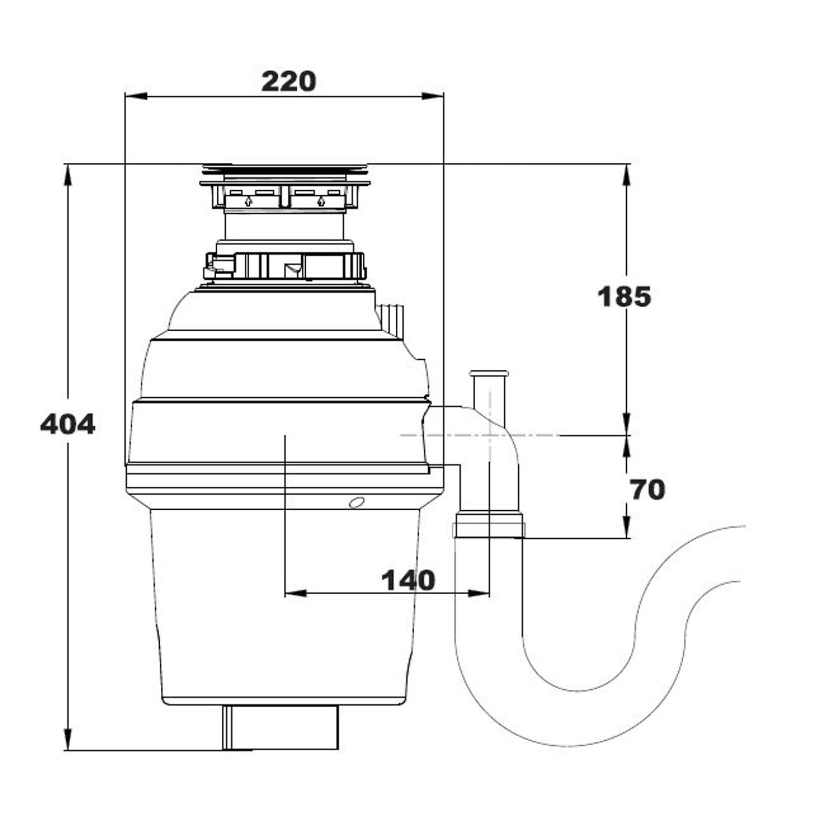 Reginox RD100i .75hp Kitchen Sink Food Waste Disposal Unit With Air Switch