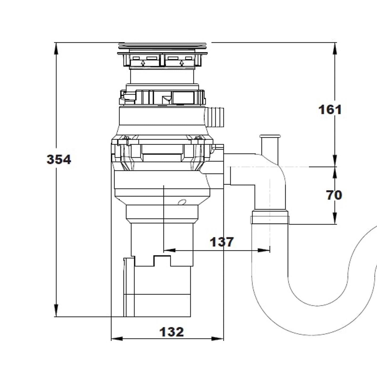 Reginox RD50 0.5hp Kitchen Sink Food Waste Disposal Unit