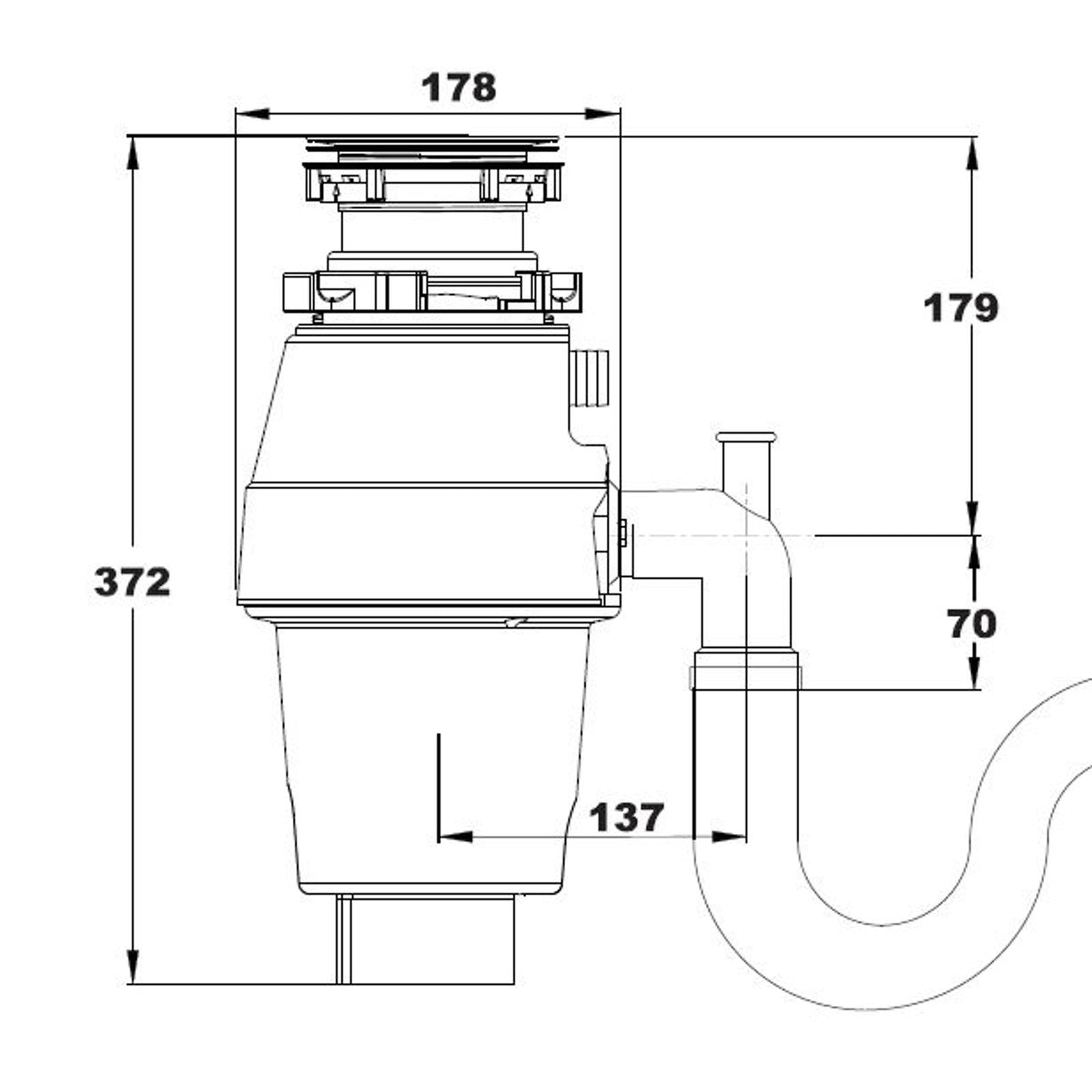 Reginox RD60 0.55hp Kitchen Sink Food Waste Disposal Unit