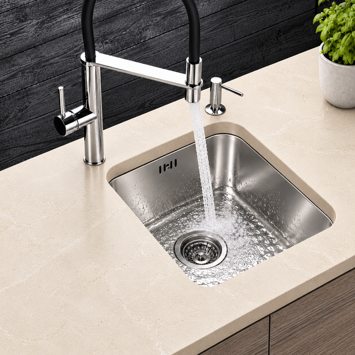 Liquida REL4040 1 Bowl 18/10 Stainless Steel Undermount Kitchen Sink 436x436mm