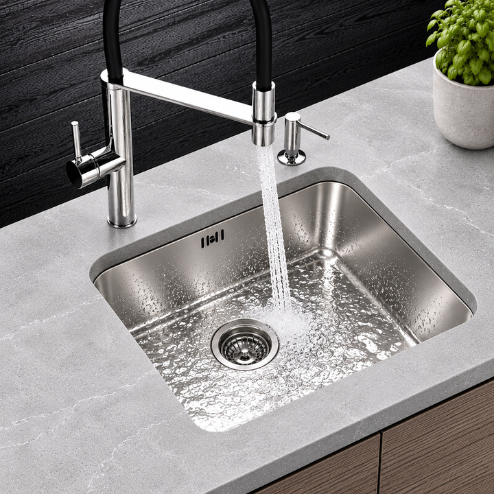 Liquida REL5040 1 Bowl 18/10 Stainless Steel Undermount Kitchen Sink 524x424mm