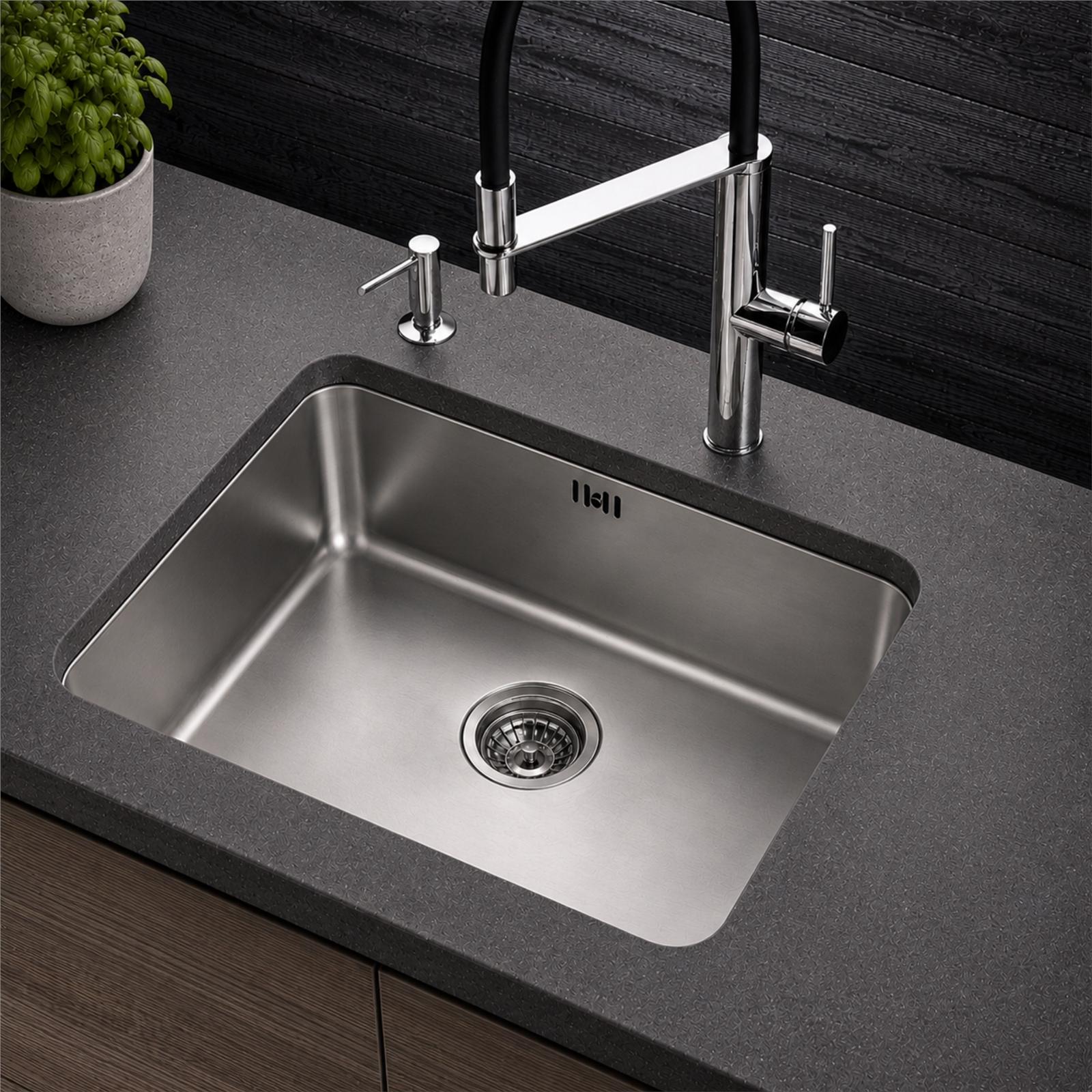Pyramis Relia 50x40 1.0 Bowl 18/10 Stainless Steel Undermount Kitchen Sink