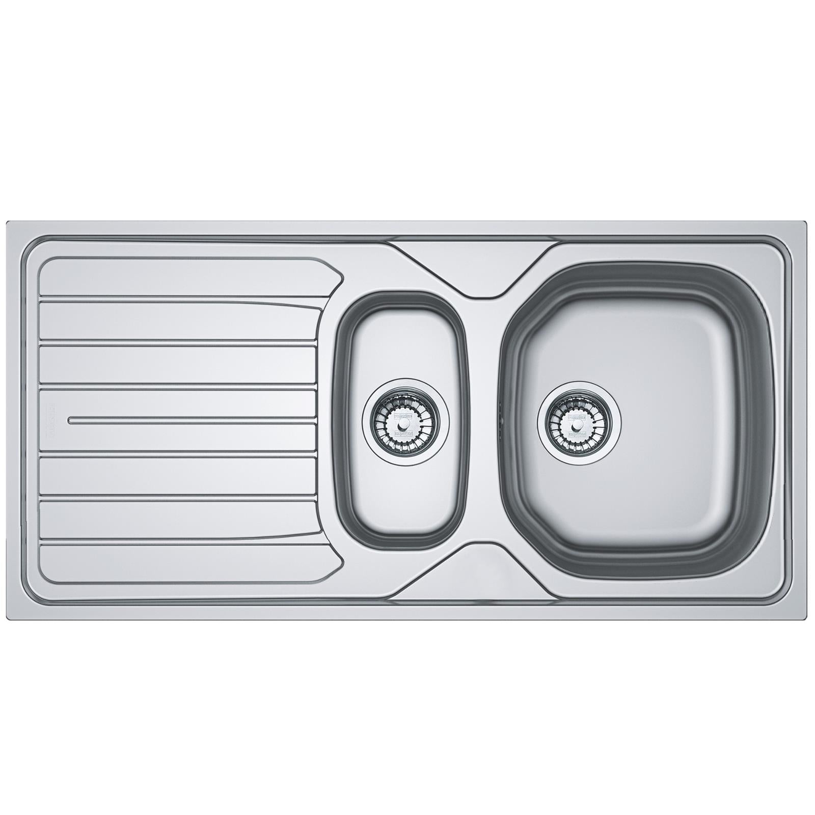 Franke Reno 1.5 Bowl Stainless Steel Reversible Kitchen Sink With Wastes