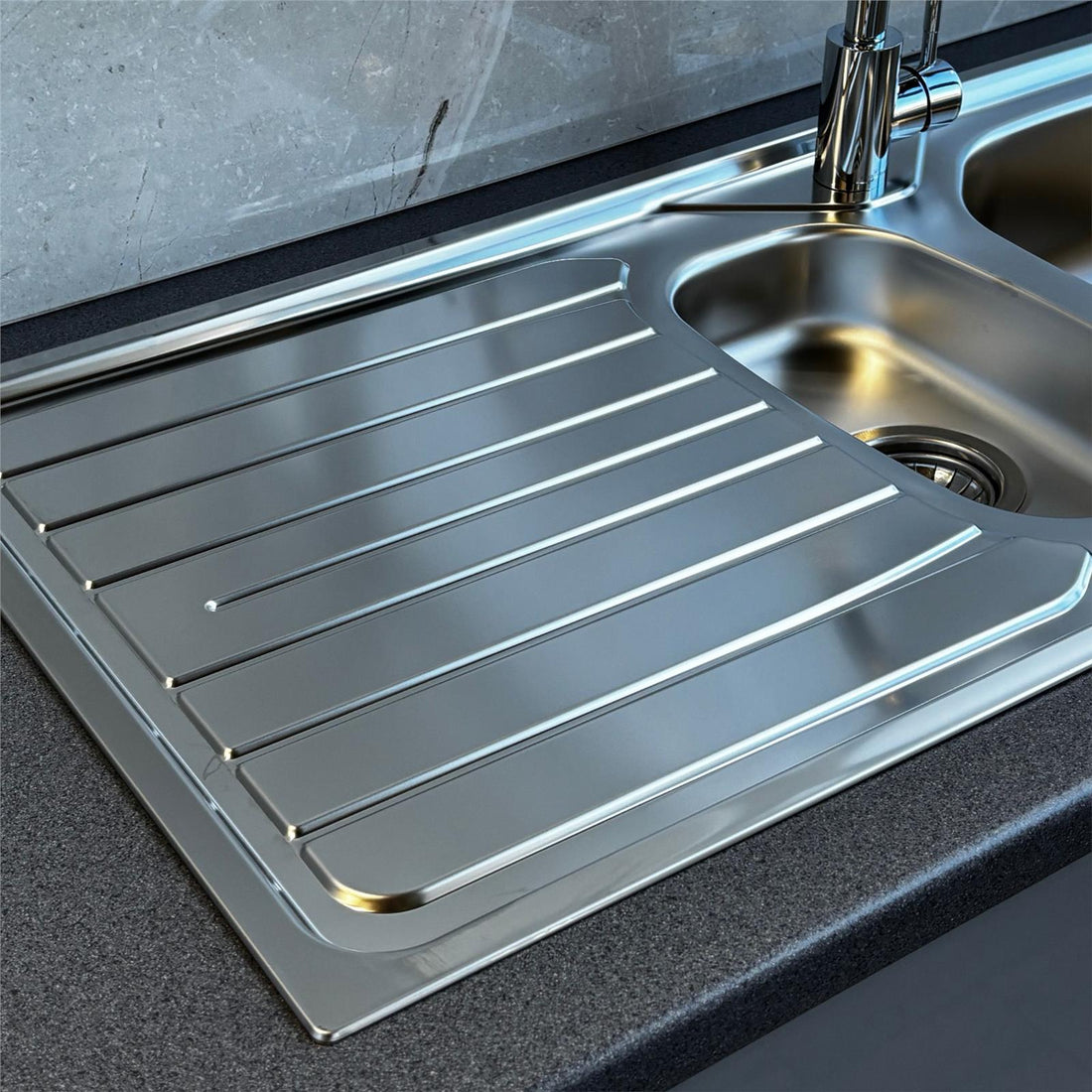 Franke Reno 1.5 Bowl Stainless Steel Reversible Kitchen Sink With Wastes