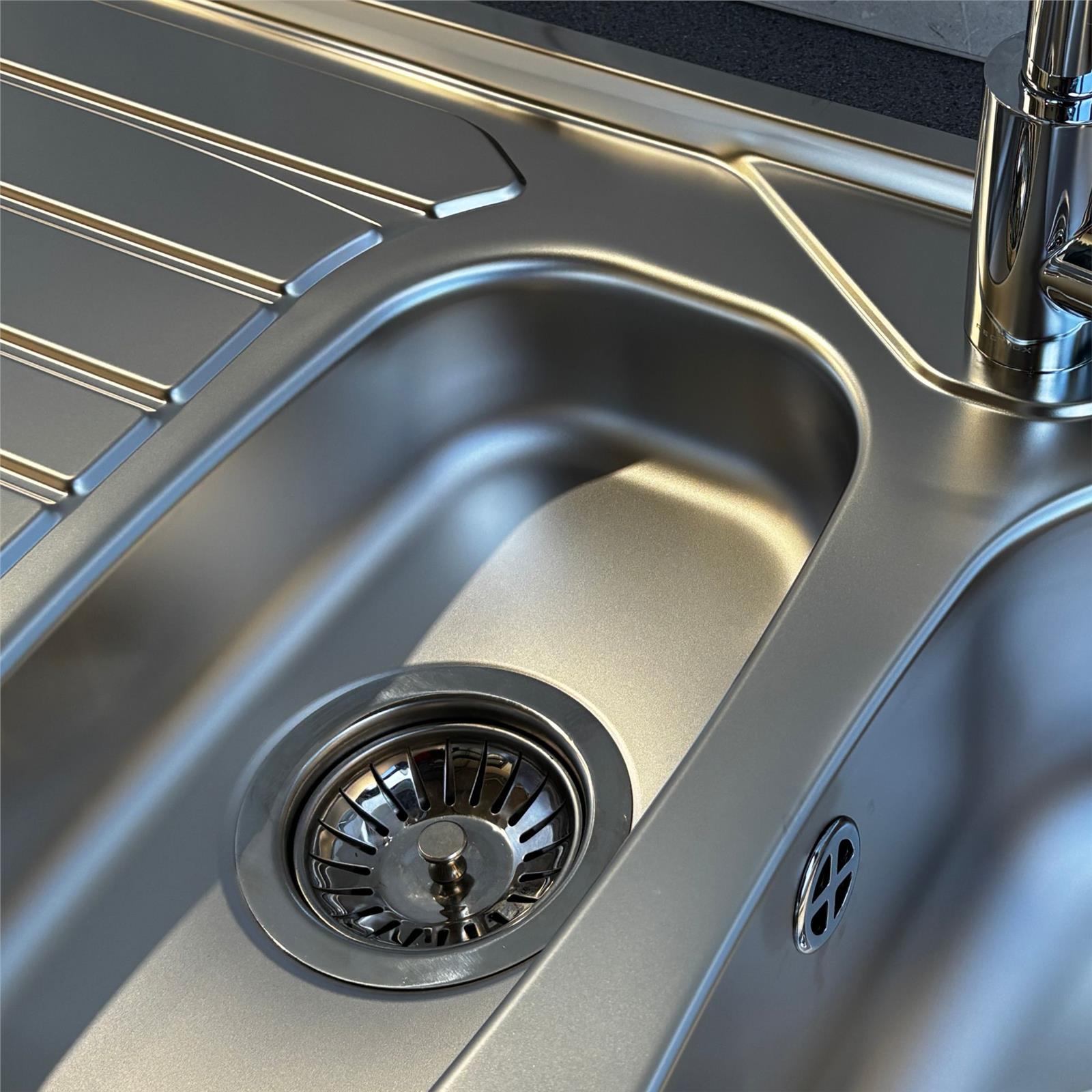 Franke Reno 1.5 Bowl Stainless Steel Reversible Kitchen Sink With Wastes