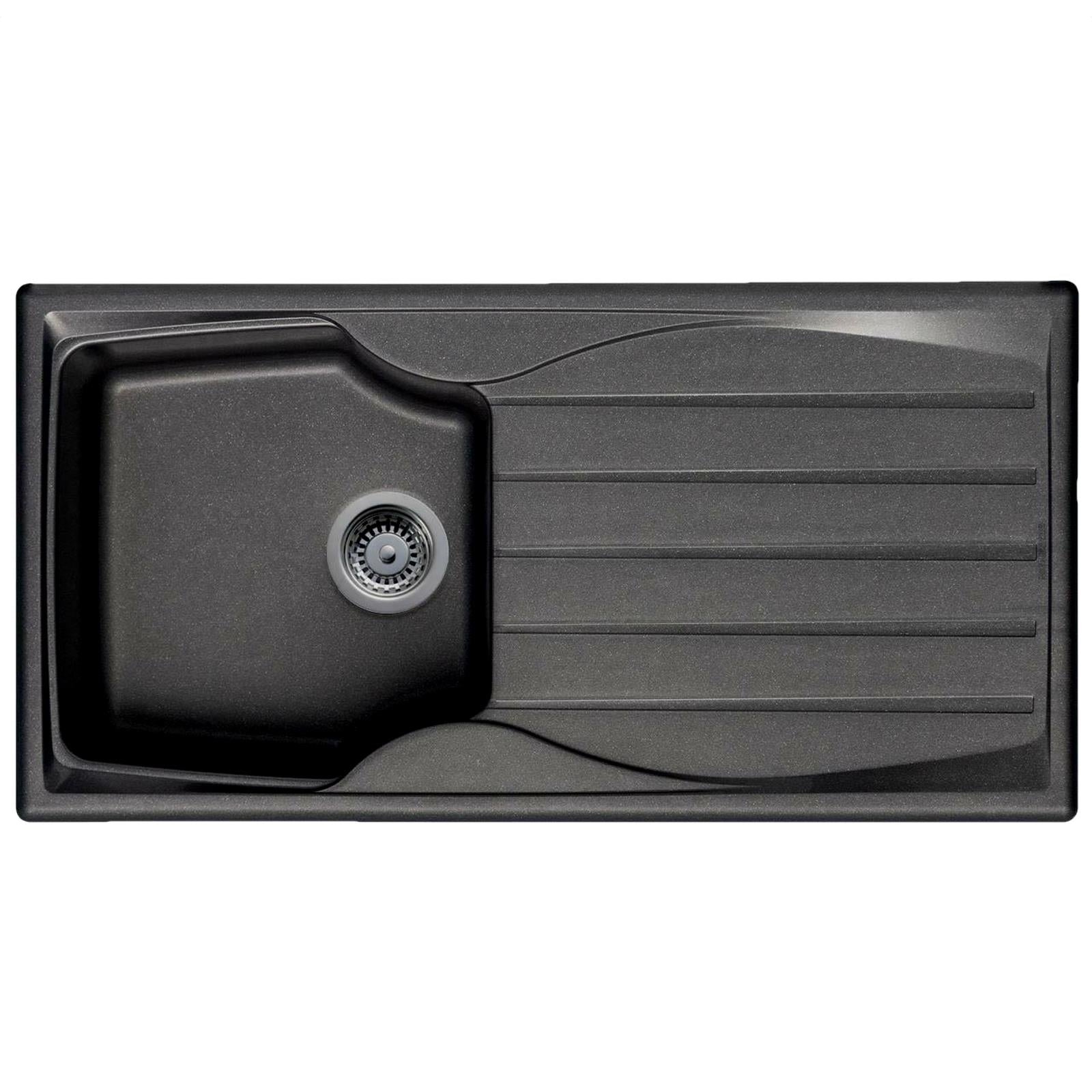 Liquida CMP10GR 1.0 Bowl Reversible Graphite Grey Kitchen Sink And Waste Kit