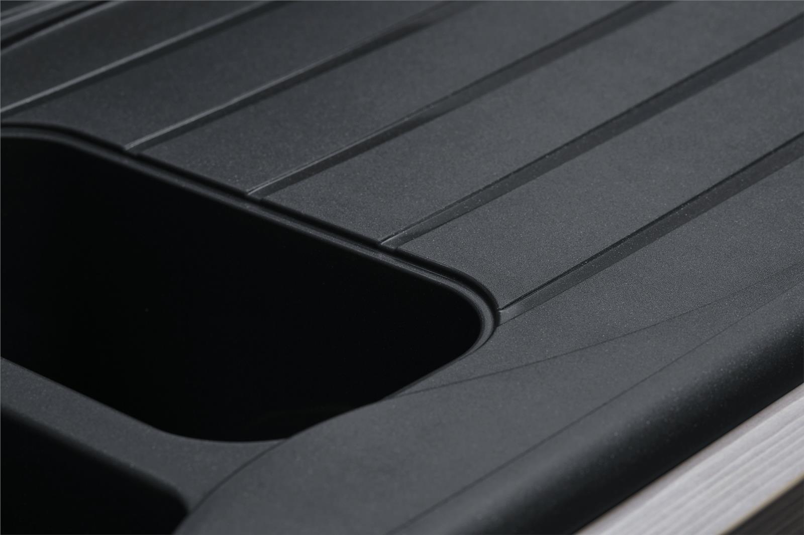 Liquida CMP15BL 1.5 Bowl Reversible Black Kitchen Sink And Waste Kit