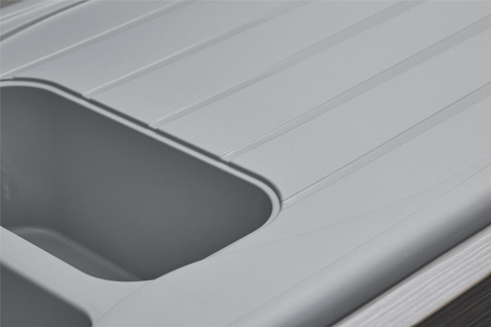 Liquida CMP15LG 1.5 Bowl Reversible Light Grey Kitchen Sink And Waste Kit