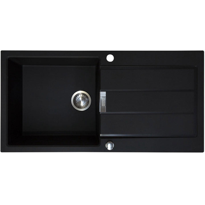 Franke Sirius S2D611CB 1 Bowl Tectonite Carbon Black Kitchen Sink 1000x500mm