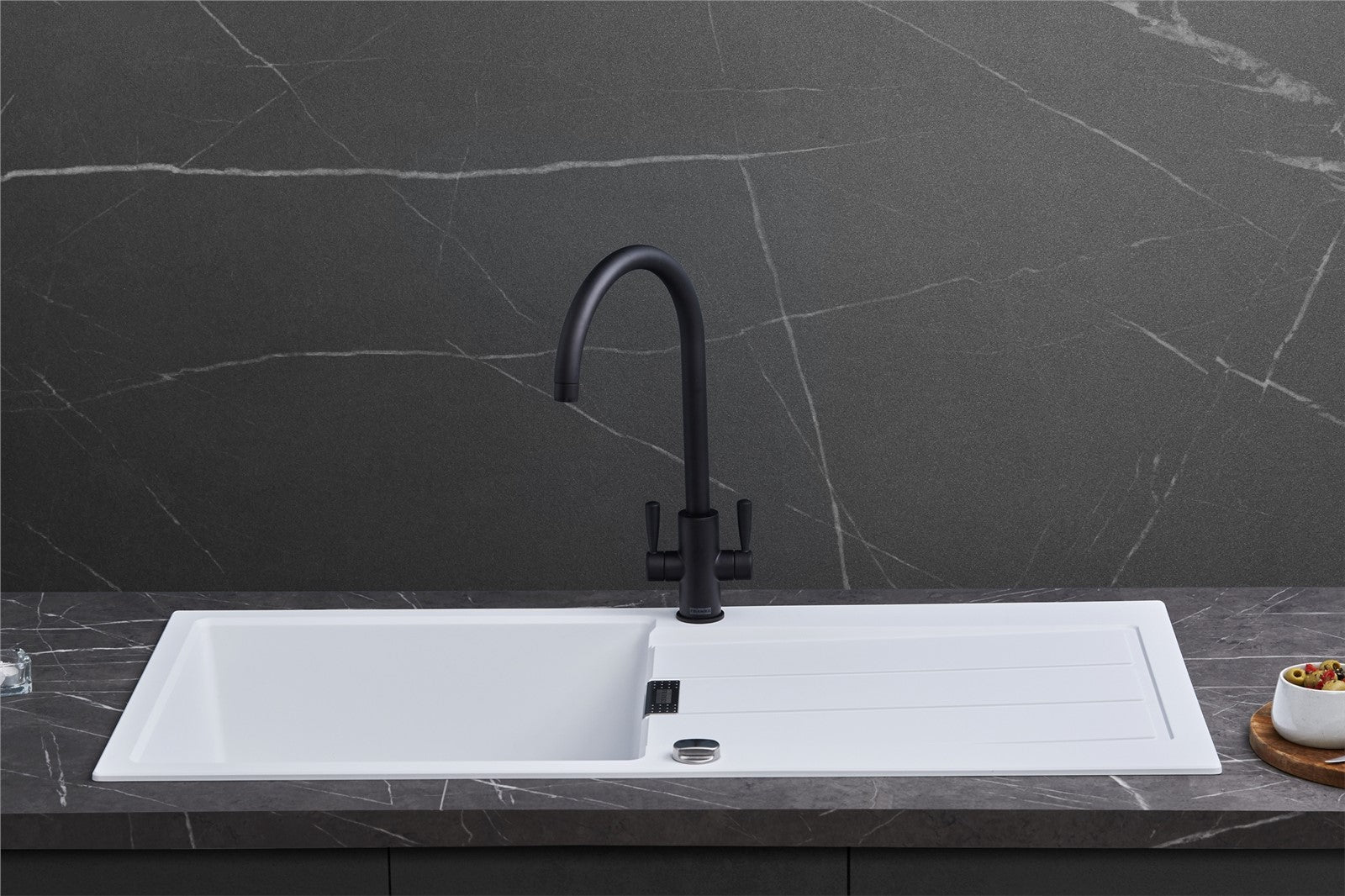 Franke Sirius S2D611PW 1.0 Bowl Tectonite Reversible Polar White Kitchen Sink