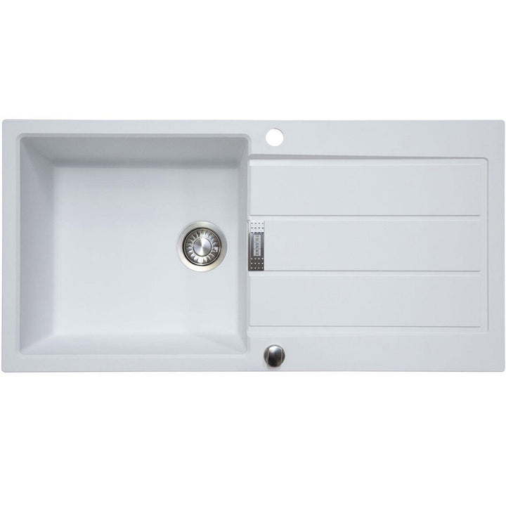 Franke Sirius S2D611PW 1 Bowl Tectonite Polar White Kitchen Sink 1000x500mm