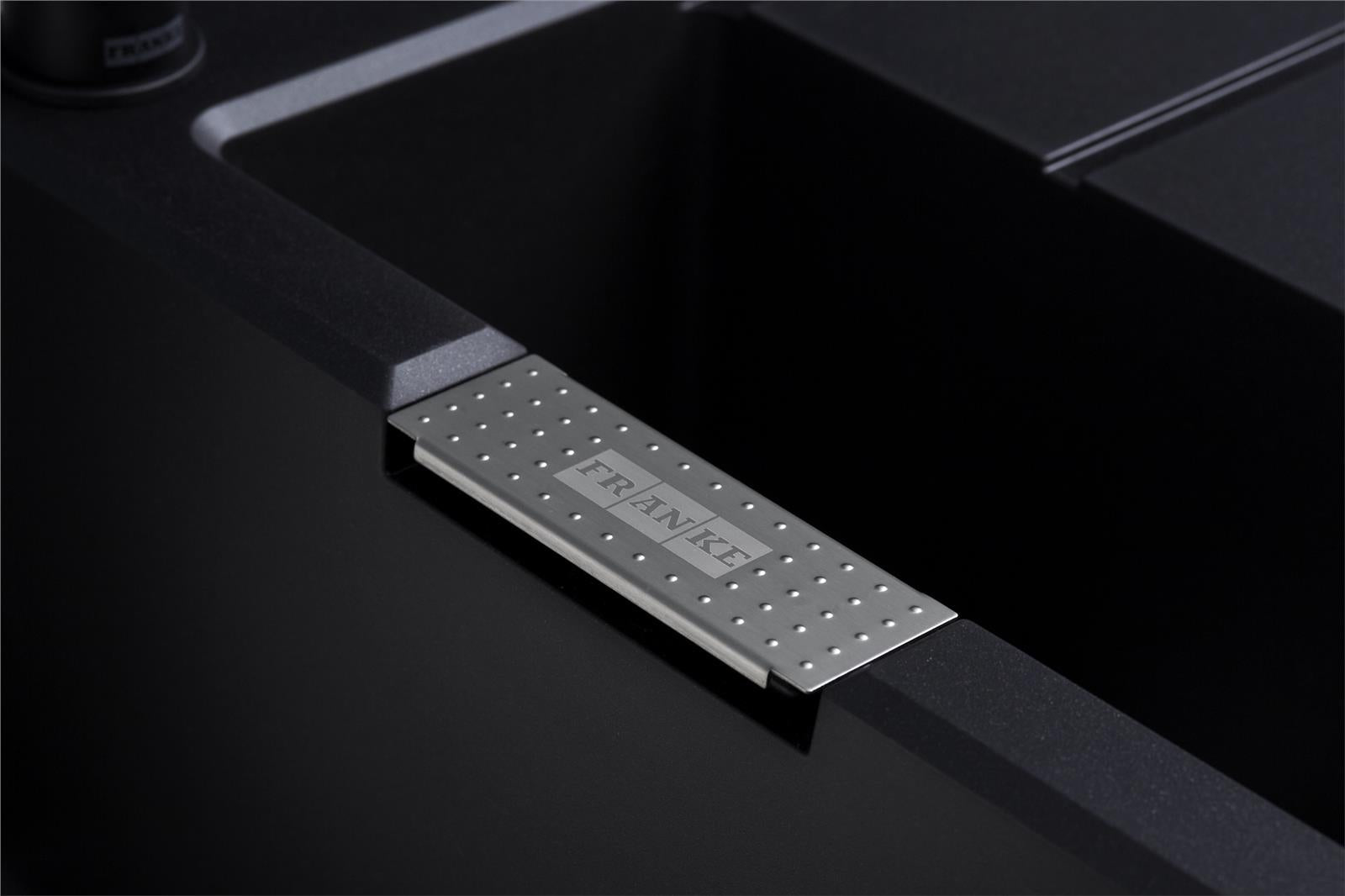 Franke Sirius S2D651CB 1.5 Bowl Tectonite Reversible Carbon Black Kitchen Sink