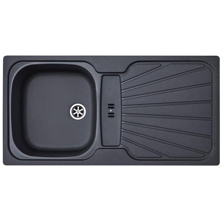 Liquida CMP5GR 1 Bowl Reversible Inset Graphite Grey Kitchen Sink 860x435mm