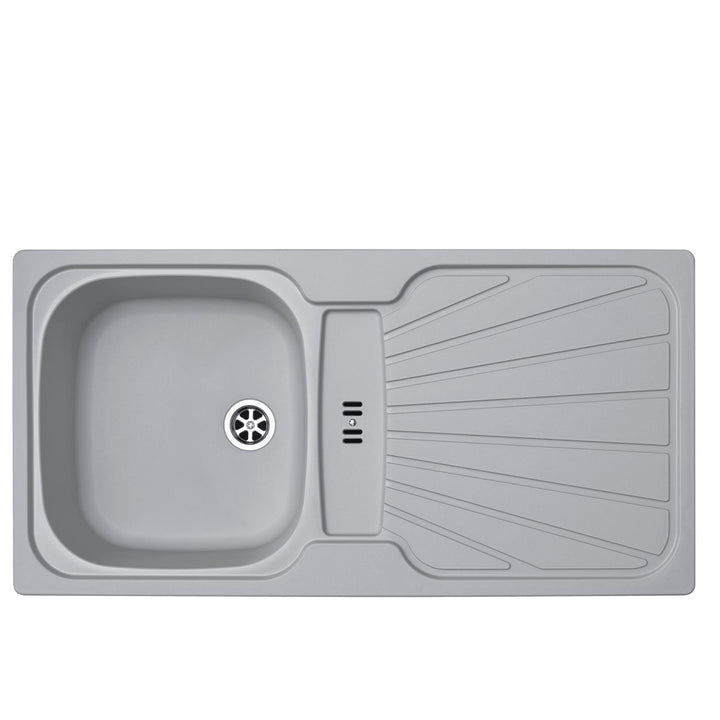 Liquida CMP5LG 1 Bowl Reversible Inset Light Grey Kitchen Sink 860x435mm