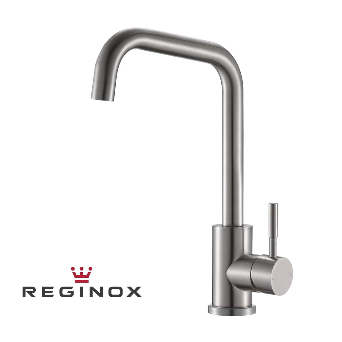 Reginox Salina BN Brushed Nickel Single Lever Square Neck Kitchen Tap - GRADED