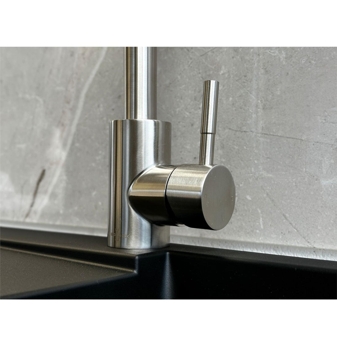 Reginox Salina BN Brushed Nickel Single Lever Square Neck Kitchen Tap - GRADED