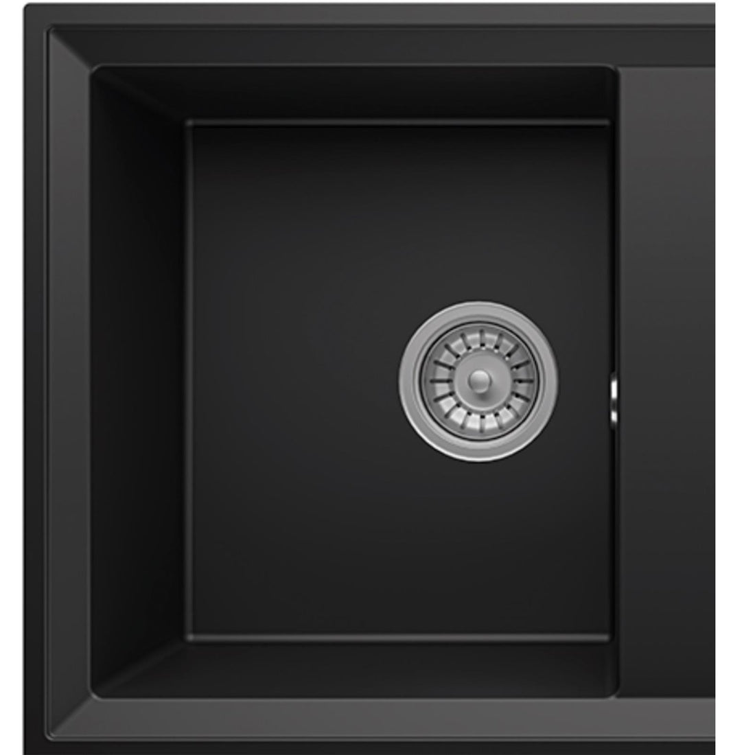 Liquida SEN150BL 1.5 Bowl Black Granite Reversible Kitchen Sink - GRADED