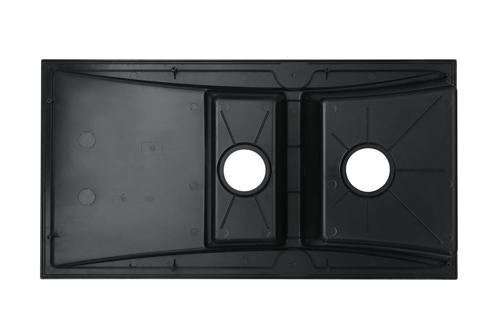 Liquida SEV150BL 1.5 Bowl Composite Reversible Black Kitchen Sink - GRADED