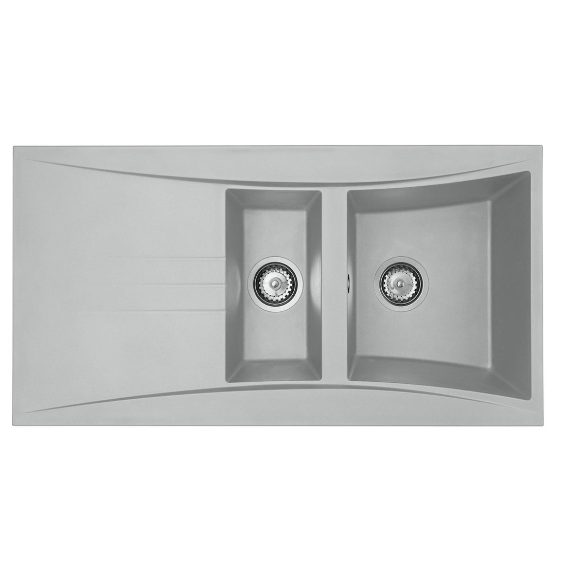 Liquida SEV150CG 1.5 Bowl Composite Reversible Grey Kitchen Sink 1000x530mm